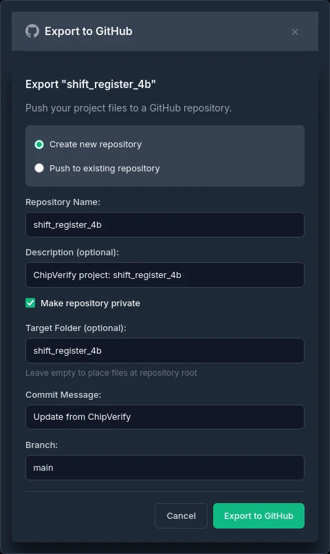 github-export-modal