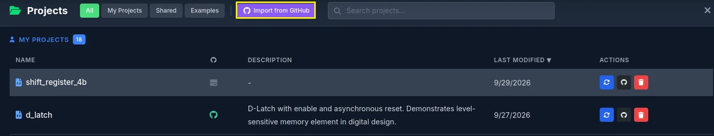 project-browser-github-import